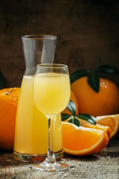 Homemade orange liqueur — Stock Photo, Image