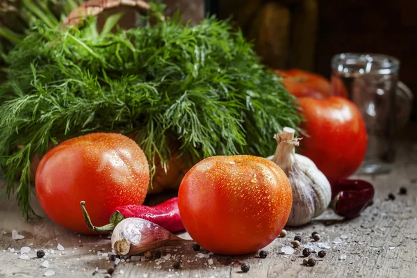 Preparación para enlatar tomates — Foto de Stock