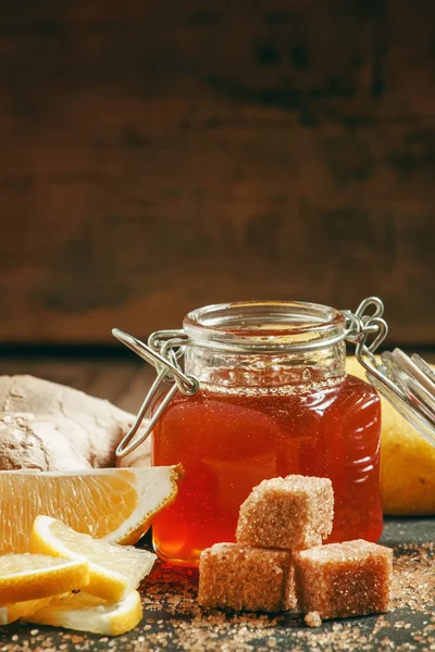 Ingredientes para el té de jengibre — Foto de Stock