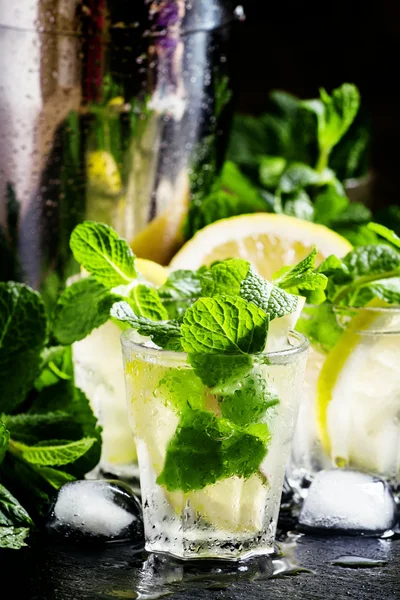 Alkoholischer Cocktail mit Wodka und Eisminztee — Stockfoto