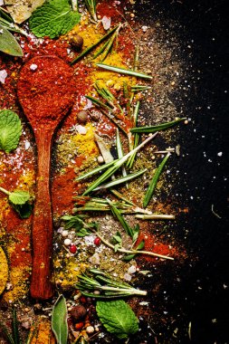 Baharat arka plan, gıda arka plan, oryantal baharat karışımı