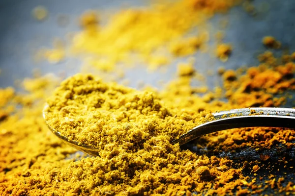 Curry condiment, fotografie macro — Fotografie, imagine de stoc