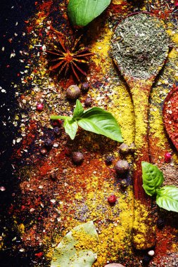 Gıda arka plan, üstten görünüm