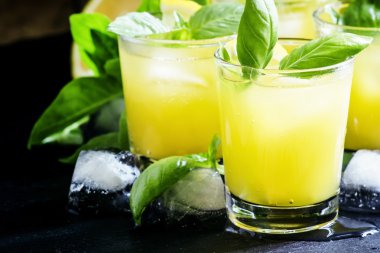 Alcoholic cocktail Basil