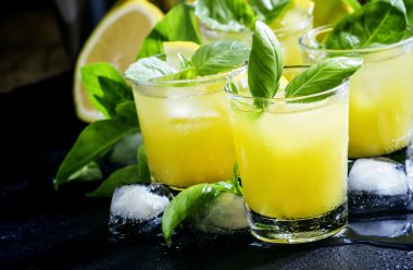 Alcoholic cocktail Basil