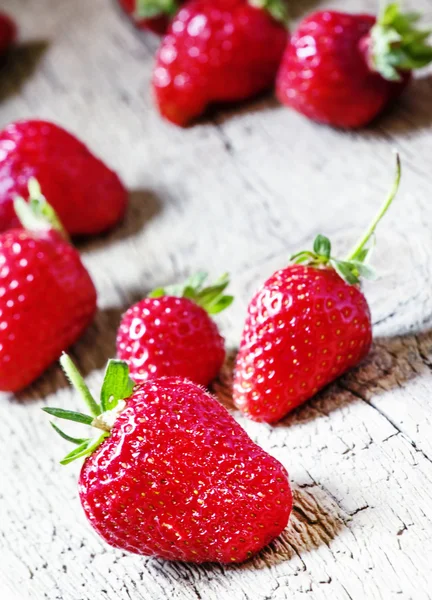 一个草莓、 选择性的焦点的浆果 — 图库照片