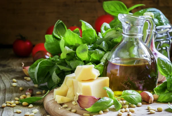 Zutaten für Pesto-Sauce — Stockfoto