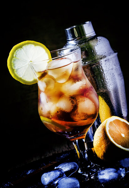 Cold cocktail with cola