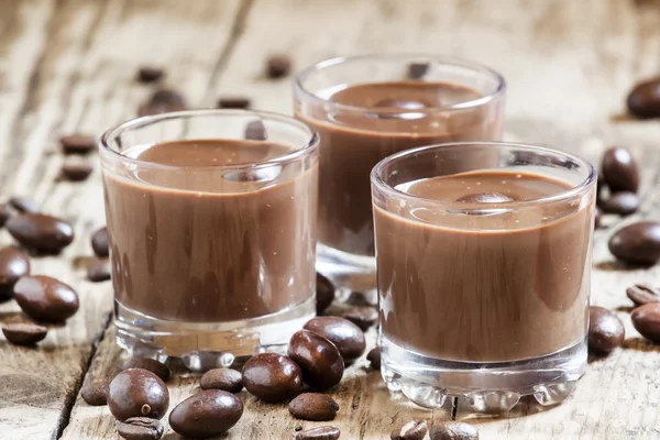 巧克力和咖啡甜点 — 图库照片