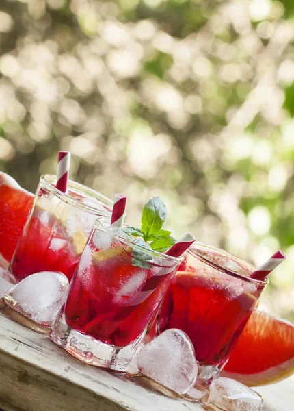 Красный коктейль с грейпфрутом — стоковое фото