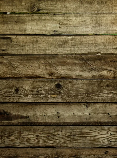 Vieux mur en bois vintage de couleur gris-brun avec des fissures — Photo