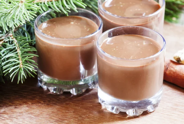 Sobremesa de chocolate com canela — Fotografia de Stock