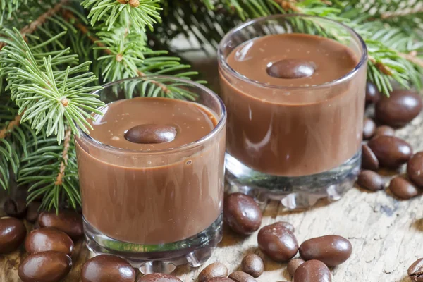 초콜릿과 커피 디저트와 과자 — 스톡 사진