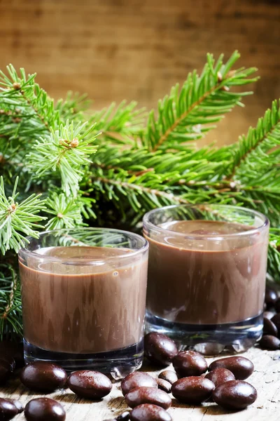 Chocolate y café postre y dulces — Foto de Stock