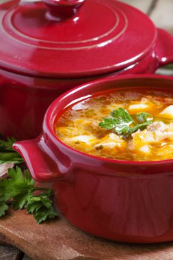 Et, patates ve sebze çorbası 