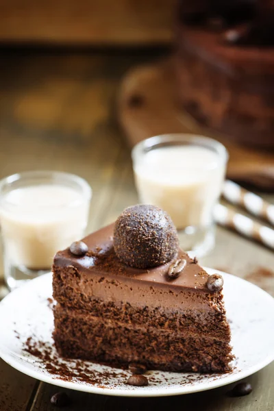 Piece of chocolate cake — Stock Photo, Image