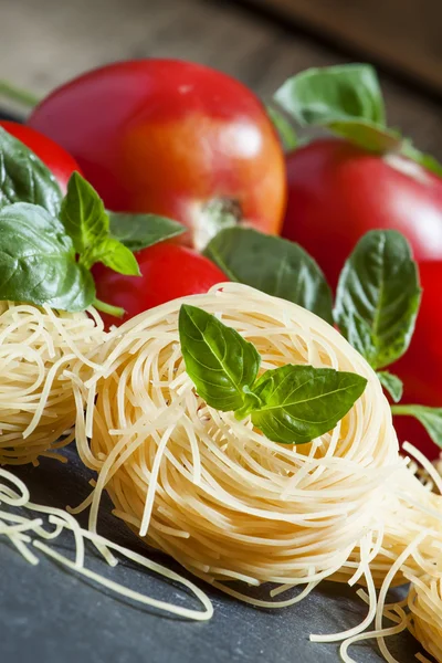 Pasta secca italiana fidellini — Foto Stock