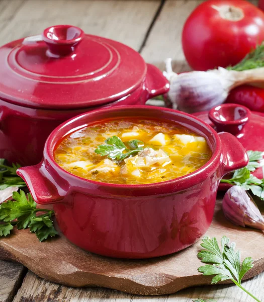 Et, patates ve sebze çorbası 