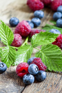 Ahududu ve böğürtlen yaprakları ile