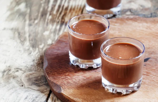 Chocolate líquido en vasos — Foto de Stock