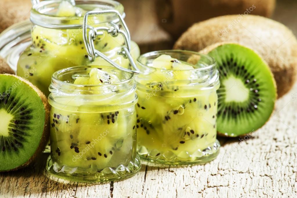 Download Kiwi Jam In The Glass Jars Stock Photo C 5ph 115233418 PSD Mockup Templates