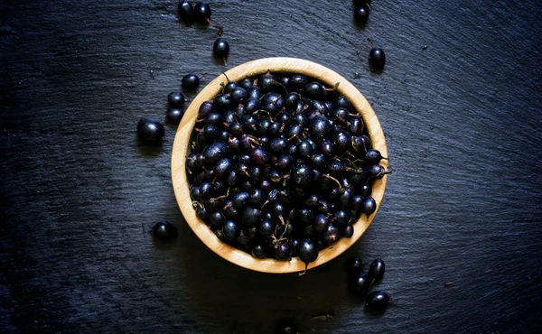 Black currant, top view — Stock Photo, Image