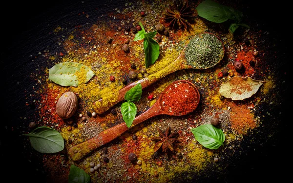 Oriental spices, food background — Stock Photo, Image