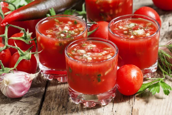 Pomidor tradycyjne zupy gazpacho — Zdjęcie stockowe