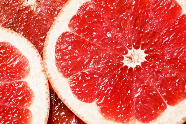 Řezy z červeného grapefruitu — Stock fotografie