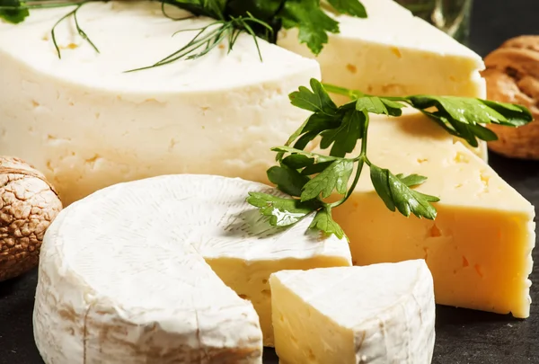 Assorted different kinds of cheese — Stock Photo, Image