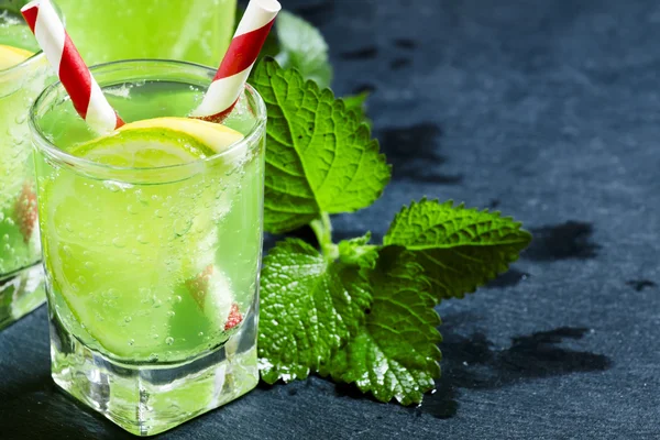 Soda de menta con limón y lima — Foto de Stock