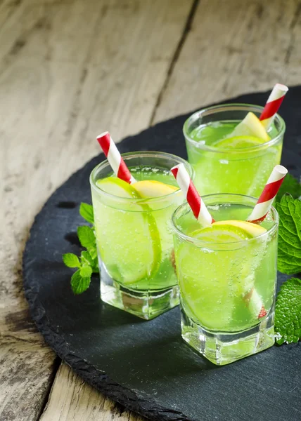 Mint soda with lemon and lime — Stock Photo, Image