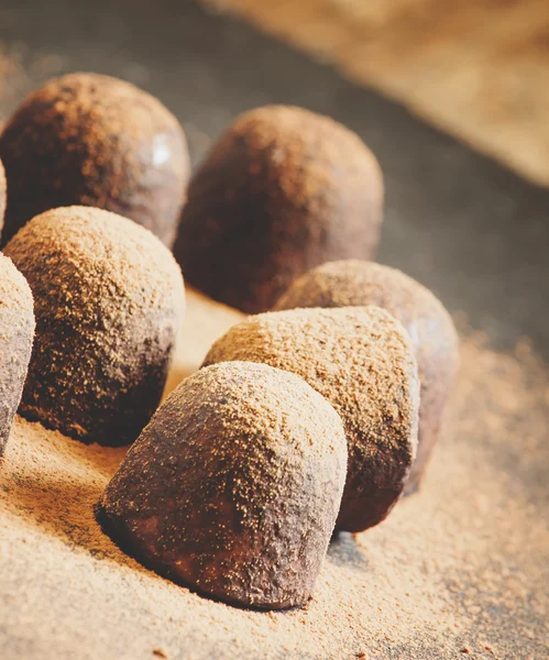 Tartufi di cioccolato fatti in casa — Foto Stock