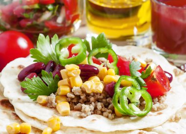 Pişirme burrito, açılışta doldurma tortilla