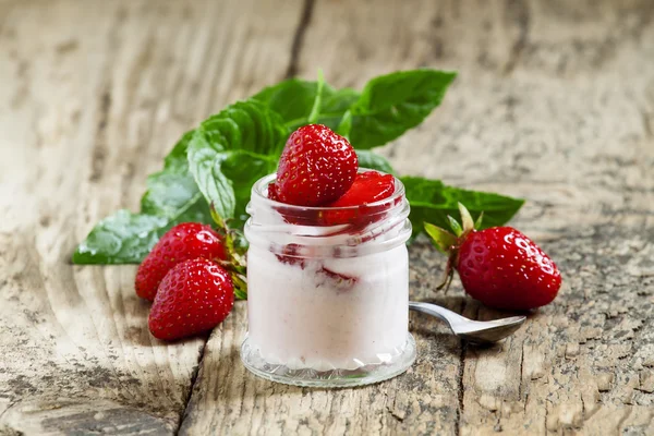 Homemade strawberry yogurt