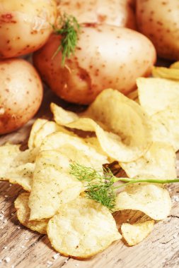 Taze patates ve patates cipsi