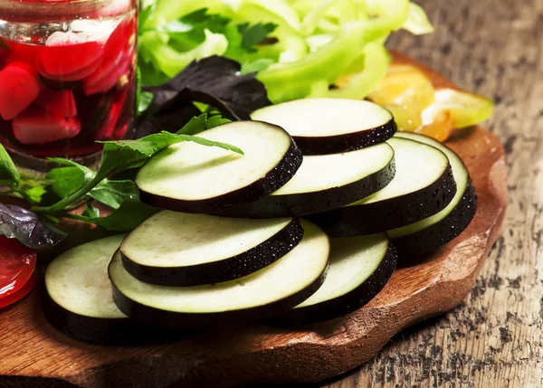 Sliced vegetables, selective focus — Stock Photo, Image