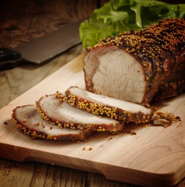 pişmiş et dilimleri