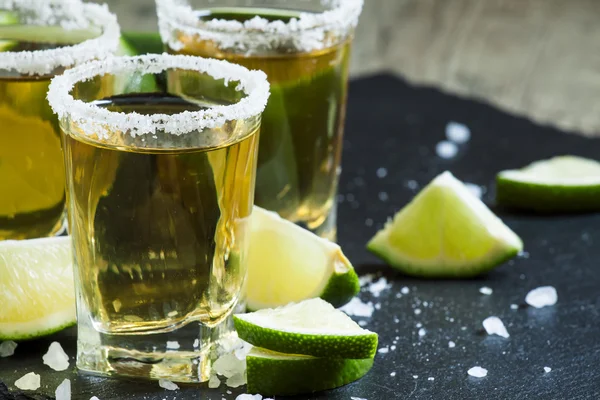 Gold Mexican tequila