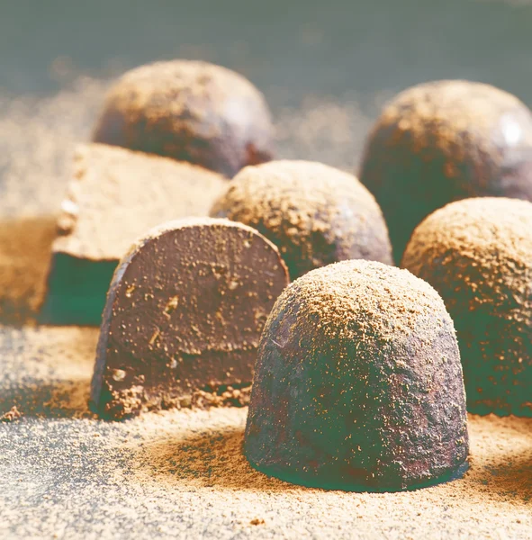 Truffle coklat buatan sendiri — Stok Foto