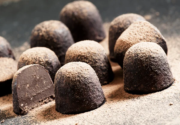 Tartufi di cioccolato fatti in casa — Foto Stock