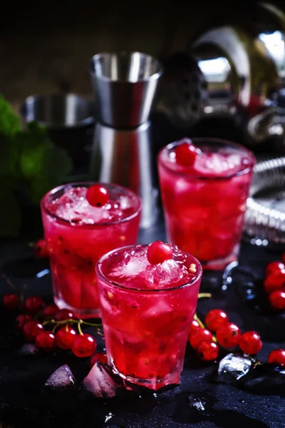 Red currant drink with ice