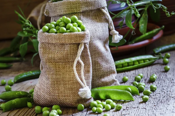 青豌豆，选择性焦点 — 图库照片
