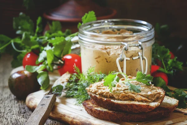 Sandwich met lever pate — Stockfoto