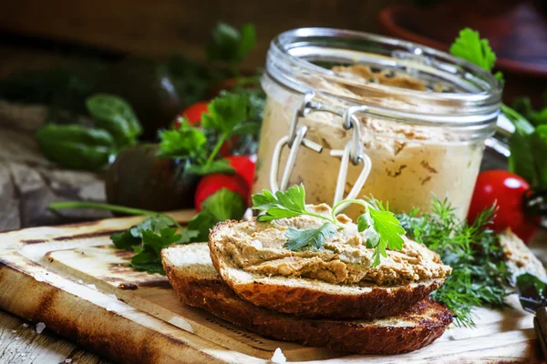 Sandwich with liver pate — Stock Photo, Image