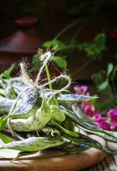 Groene erwten, selectieve aandacht — Stockfoto