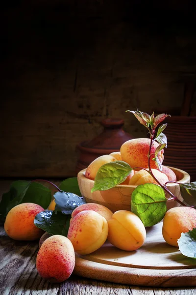 Свежие абрикосы, избирательный фокус — стоковое фото