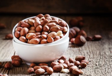 Çiğ fıstık, seçici odak