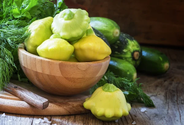 Gelbe Buschkürbisse — Stockfoto