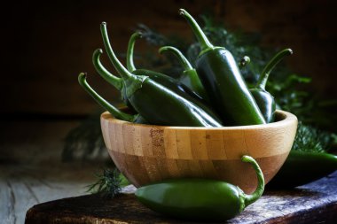 Yakan Meksika jalapeno biber kase yeşil